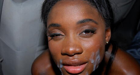 Stunning black amateur Bonnie Amor fucked really hard 